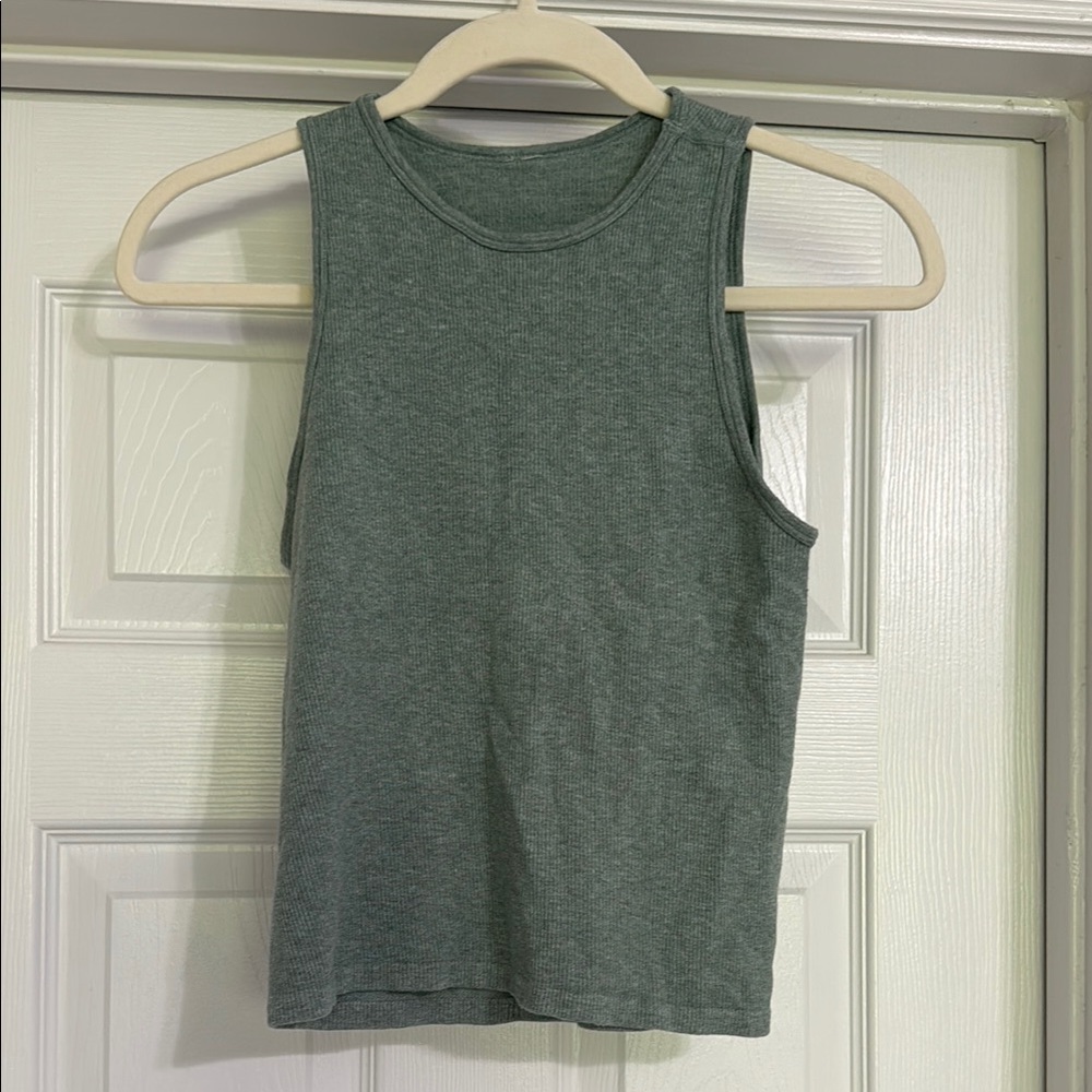 Green Sleeveless Tank Top